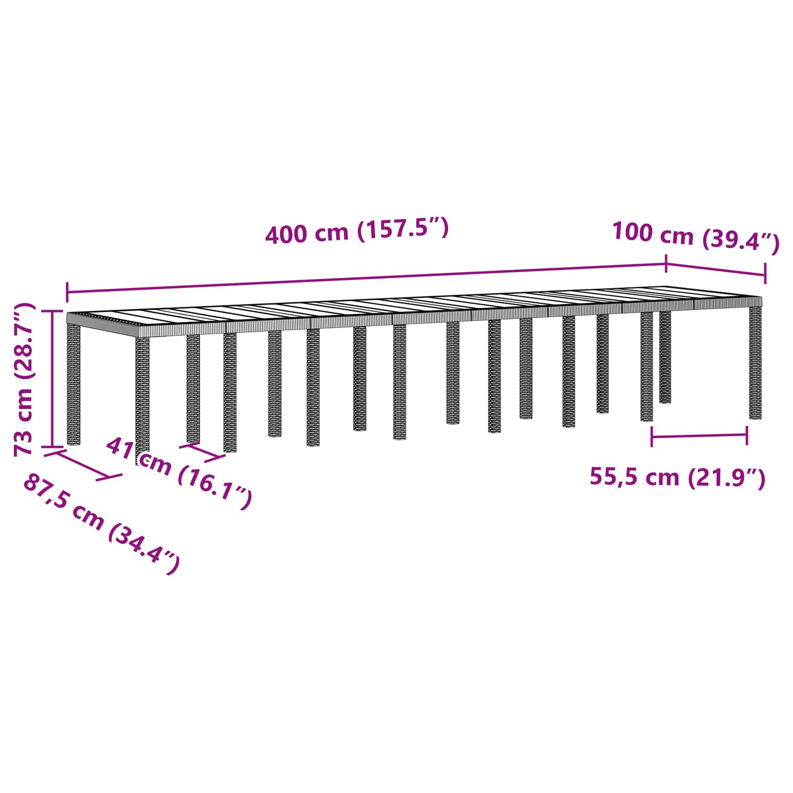 Garden Dining Set with Cushions with Cushion 17 pcs Brown PP