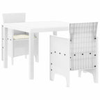 Garden Dining Set 3 pcs White Polypropylene