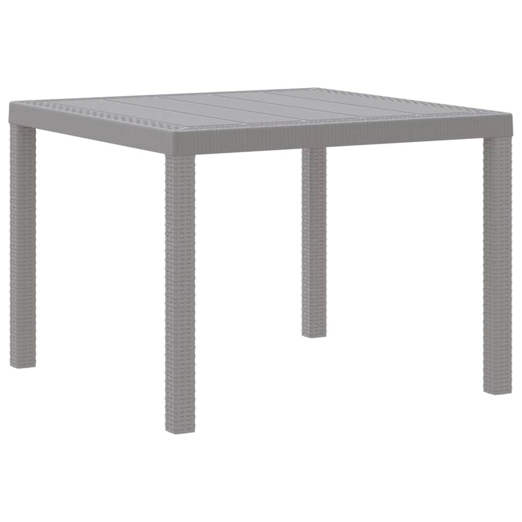 Garden Dining Set 3 pcs Light Grey Polypropylene