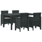 Garden Dining Set 5 pcs Anthracite Polt rattan