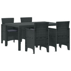 Garden Dining Set 5 pcs Anthracite Polt rattan