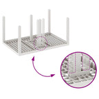 Garden Dining Set 5 pcs White Polt rattan