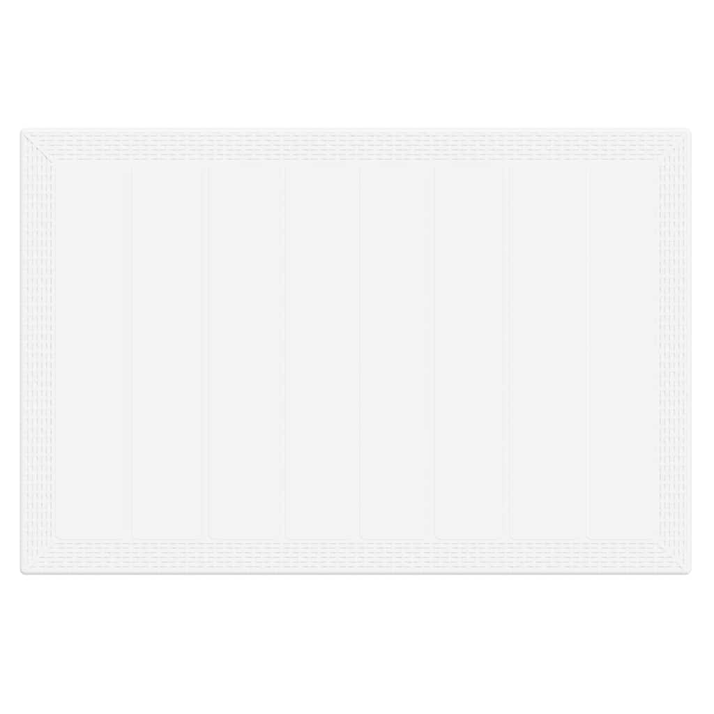 Garden Dining Set 5 pcs White Polt rattan