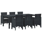 Garden Dining Set 7 pcs Anthracite Polypropylene