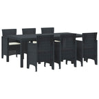 Garden Dining Set 7 pcs Anthracite Polypropylene