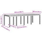 Garden Dining Set 9 pcs Anthracite Polt rattan