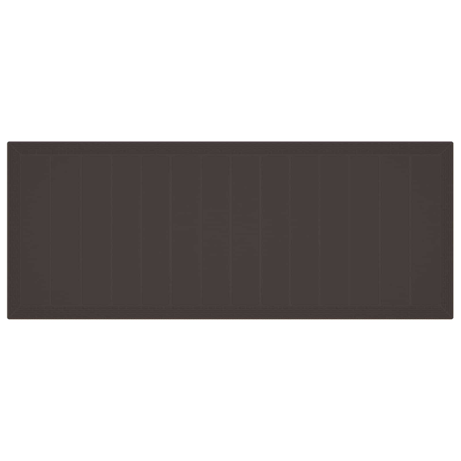 Garden Dining Set 9 pcs Brown Polt rattan