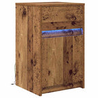 LED Bedside Cabinet Old wood 38 x 34 x 61 cm Engineered wood