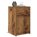 LED Bedside Cabinet Old wood 38 x 34 x 61 cm Engineered wood