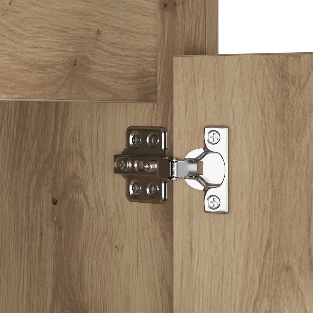 LED Bedside Cabinet Artisan oak 38 x 34 x 61 cm Engineered wood