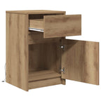 LED Bedside Cabinet Artisan oak 38 x 34 x 61 cm Engineered wood