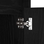 LED Bedside Cabinet with Drawer 2 pcs Black oak 38 x 34 x 61 cm