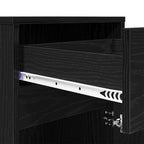 LED Bedside Cabinet with Drawer 2 pcs Black oak 38 x 34 x 61 cm