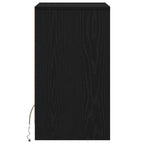 LED Bedside Cabinet with Drawer 2 pcs Black oak 38 x 34 x 61 cm