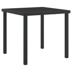 Garden Dining Set 5 pcs Black Powder-Coated Steel