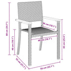 Garden Dining Set 7 pcs Black Powder-Coated Steel
