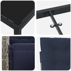 Garden Dining Set with Cushion 5 pcs Grey Poly Rattan