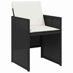 Garden Dining Set 5 pcs Black Poly Rattan