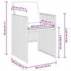 Garden Dining Set 5 pcs Brown Poly Rattan