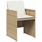 Garden Dining Set 5 pcs Beige Poly Rattan