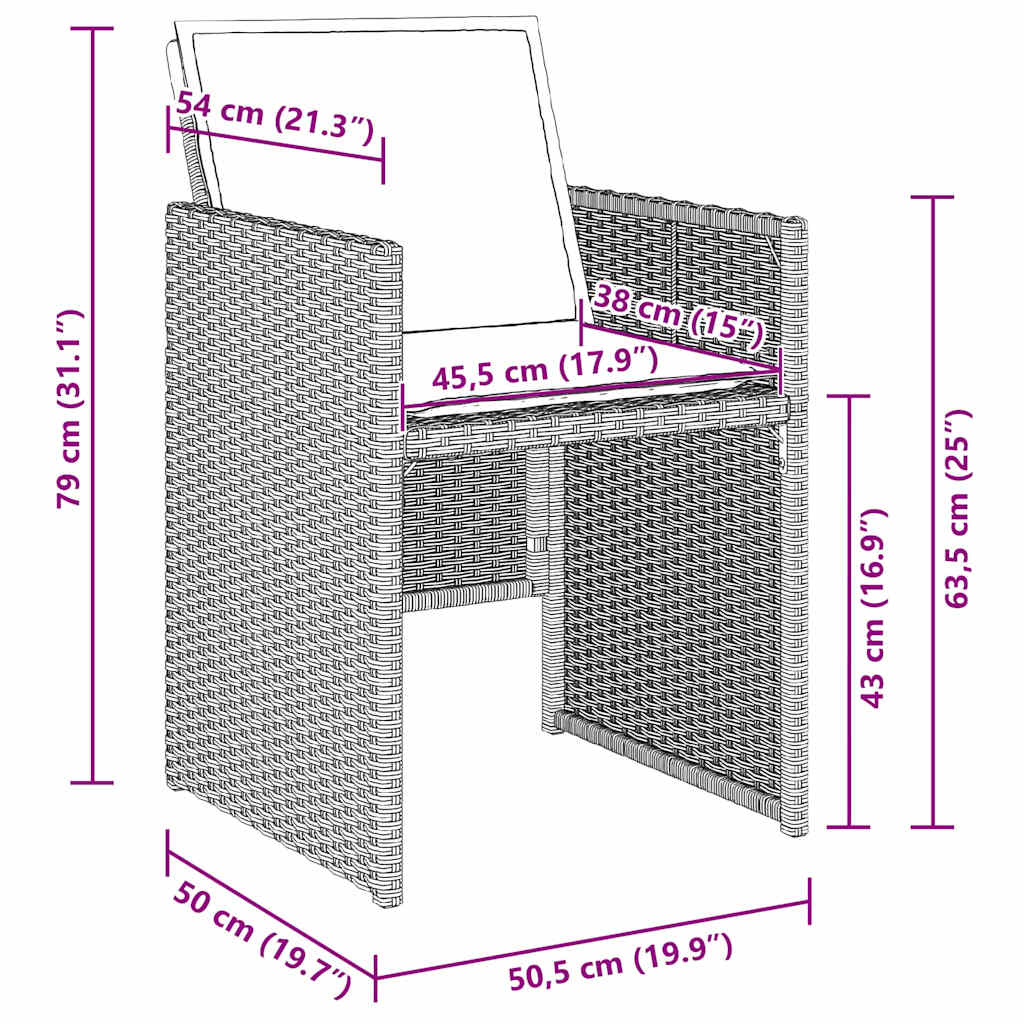 Garden Dining Set 5 pcs Light Grey Poly Rattan