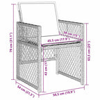 Garden Dining Set 5 pcs Black Poly Rattan