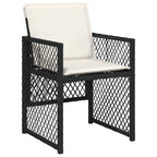 Garden Dining Set 5 pcs Black Poly Rattan