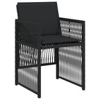 Garden Dining Set 5 pcs Black Powder-Coated Steel