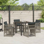 Garden Dining Set 5 pcs Grey Powder-Coated Steel