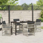 Garden Dining Set 5 pcs Light Grey Powder-Coated Steel
