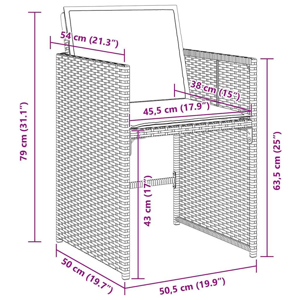 Garden Dining Set 5 pcs Grey Poly Rattan