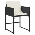 Garden Dining Set 5 pcs Black Poly Rattan