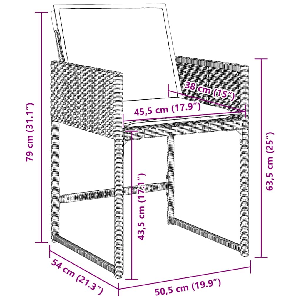 Garden Dining Set 5 pcs Light Grey Poly Rattan
