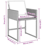 Garden Dining Set 5 pcs Light Grey Poly Rattan