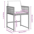 Garden Dining Set 5 pcs Light Grey Poly Rattan