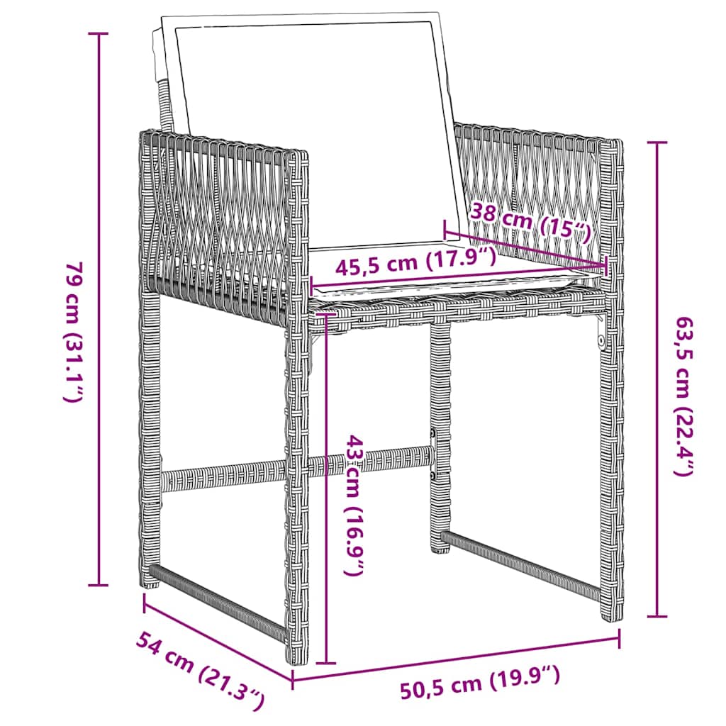Garden Dining Set 5 pcs Light Grey Poly Rattan