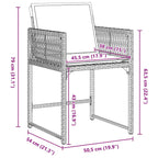 Garden Dining Set 5 pcs Beige Poly Rattan