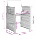 Garden Dining Set 5 pcs Grey Poly Rattan