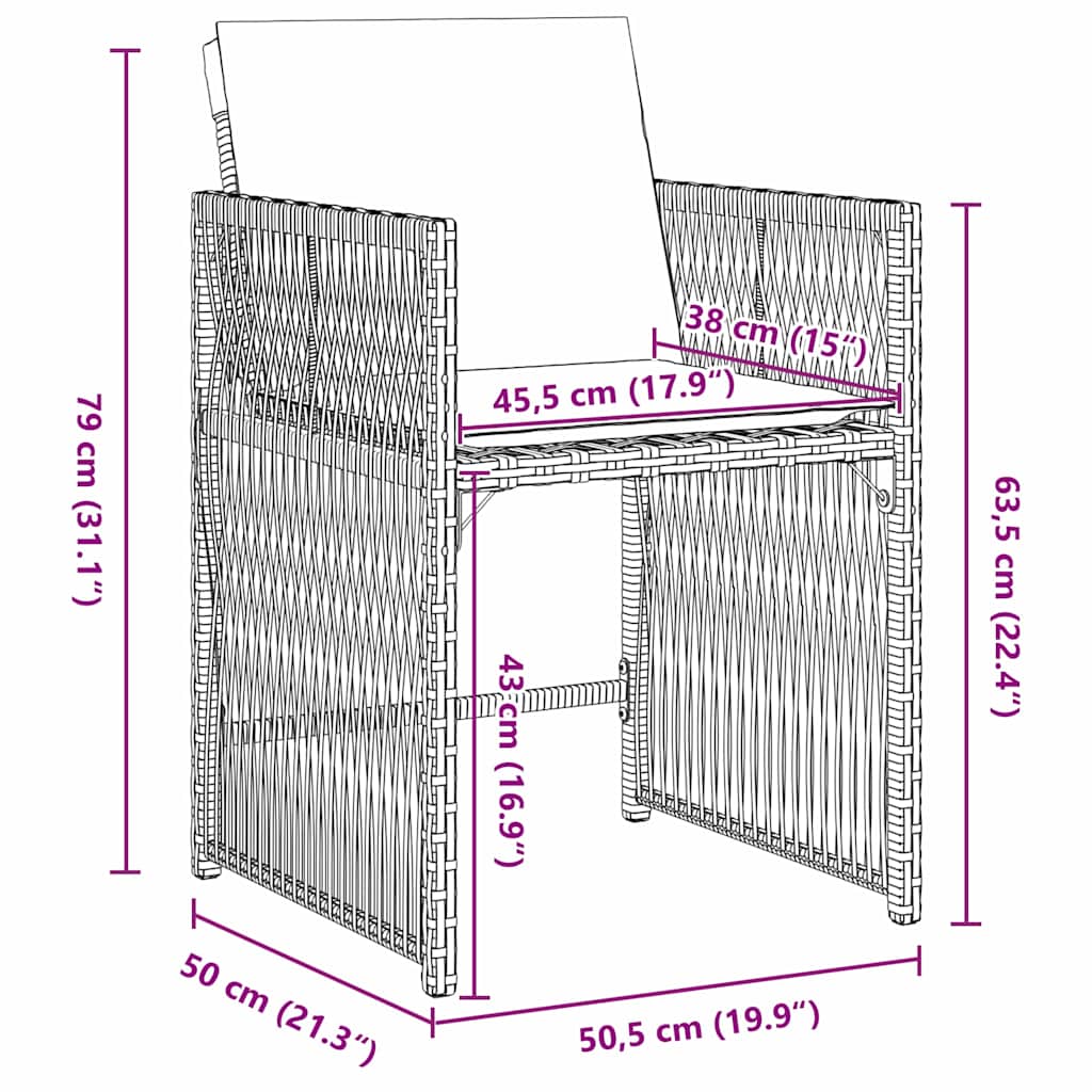 Garden Dining Set 5 pcs Grey Poly Rattan