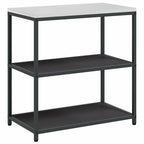 Kitchen Storage with Shelf Black 90 x 50 x 92 cm Steel