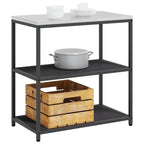Kitchen Storage with Shelf Black 90 x 50 x 92 cm Steel