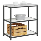 Kitchen Storage with Shelf White 90 x 50 x 92 cm Steel