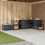 Kitchen Storage with Shelf Anthracite 90 x 50 x 92 cm Steel