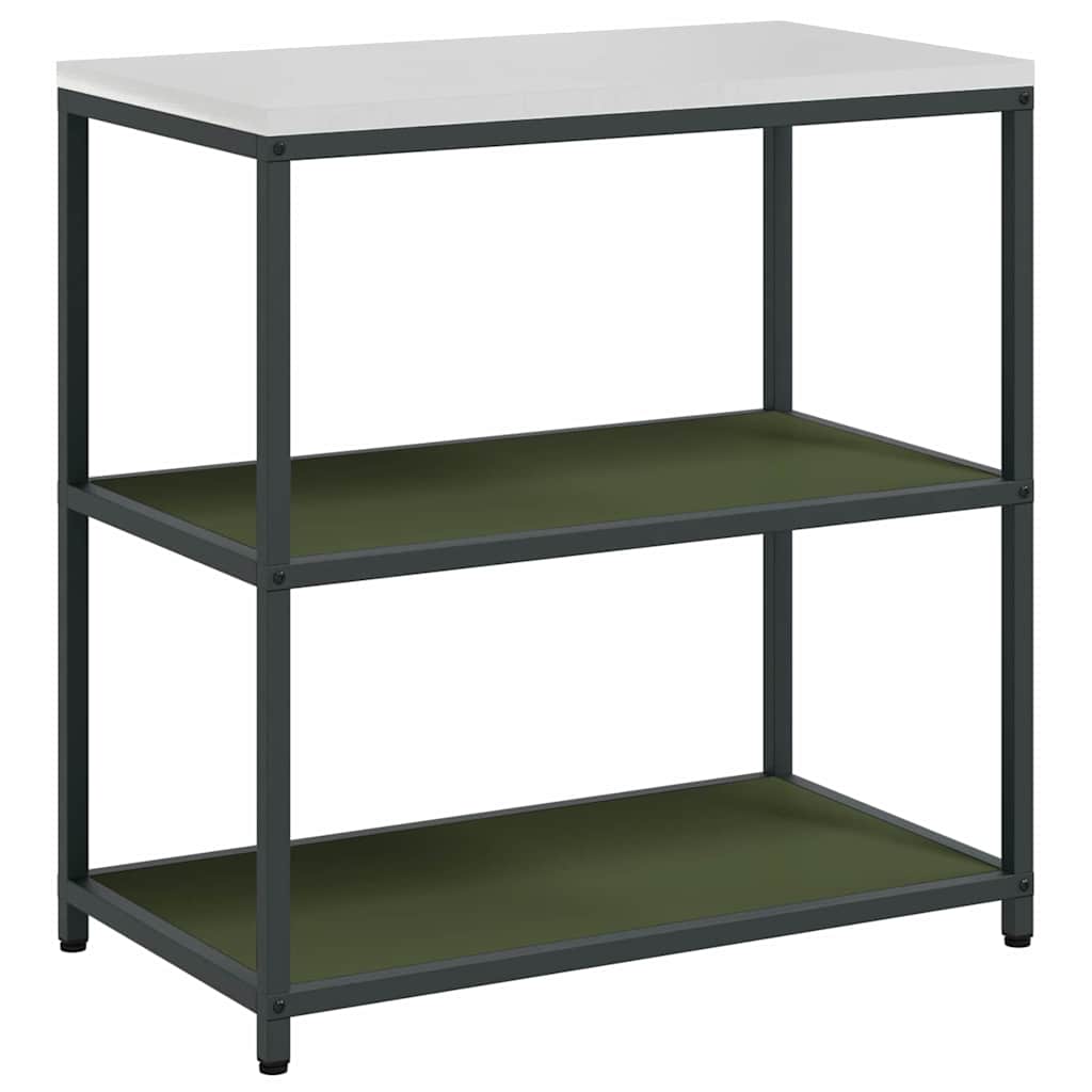 Kitchen Storage with Shelf Olive Green 90 x 50 x 92 cm Steel