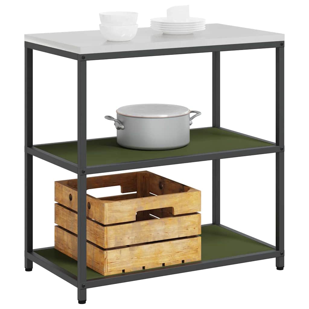 Kitchen Storage with Shelf Olive Green 90 x 50 x 92 cm Steel