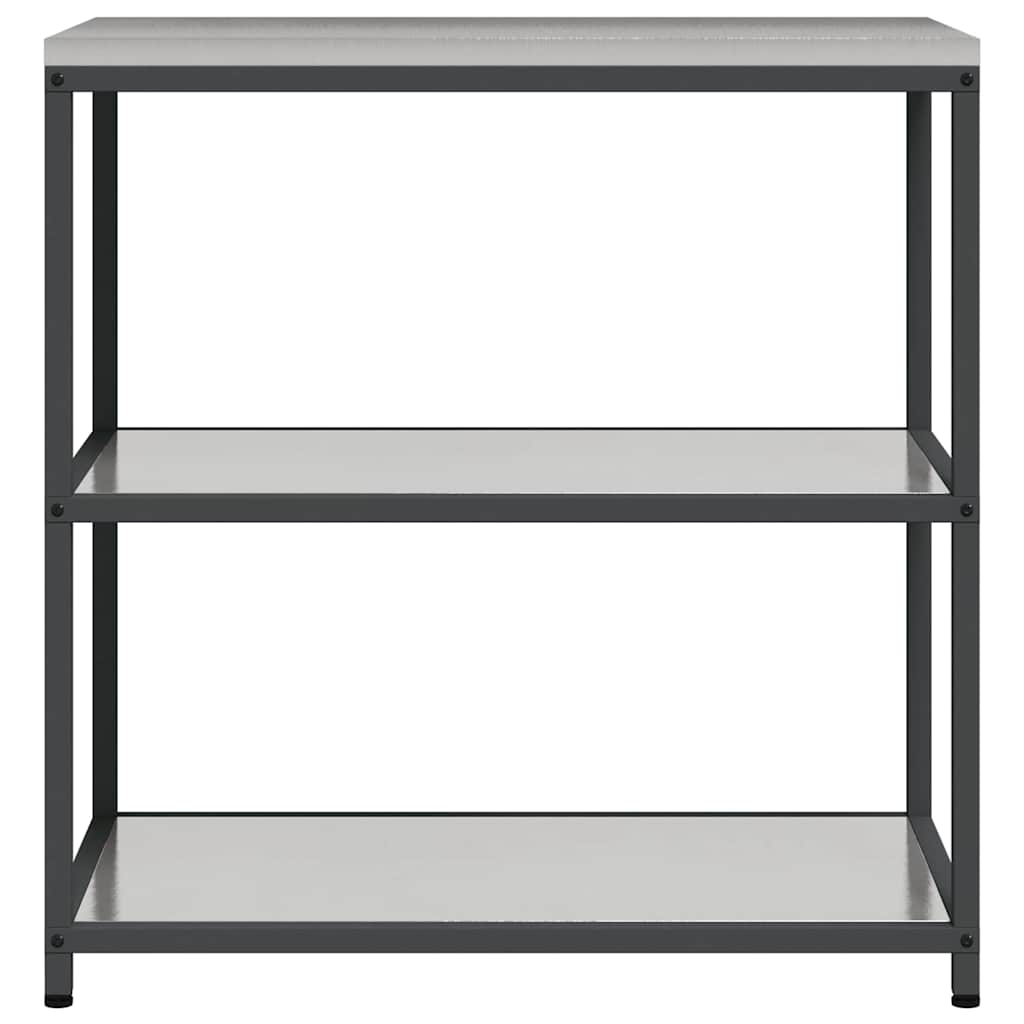 Kitchen Storage with Shelf Silver 90 x 50 x 92 cm Steel