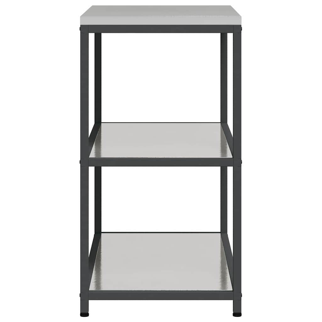 Kitchen Storage with Shelf Silver 90 x 50 x 92 cm Steel