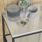 Kitchen Storage with Shelf Silver 90 x 50 x 92 cm Steel
