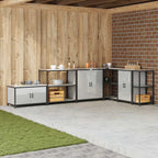 Kitchen Storage with Shelf Silver 90 x 50 x 92 cm Steel