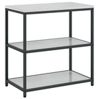 Kitchen Storage with Shelf Silver 90 x 50 x 92 cm Steel